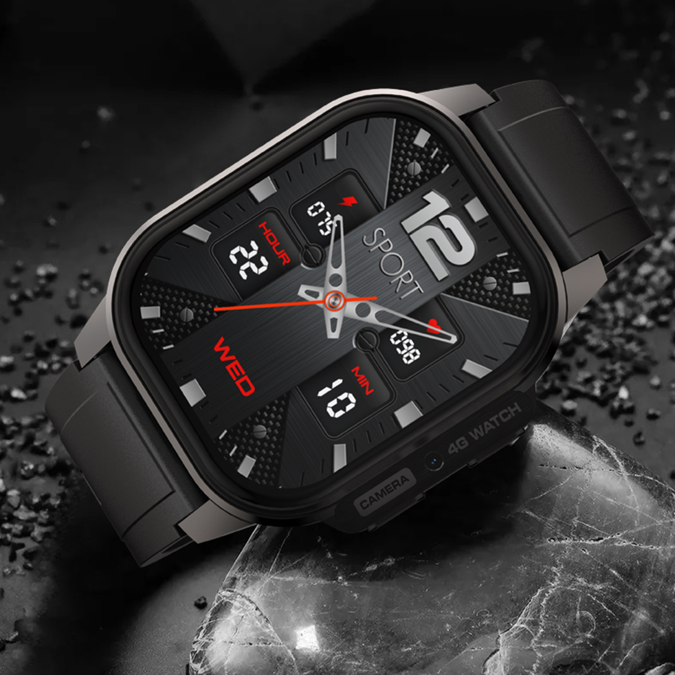 DM62 AMOLED 4G Network Smart Watch 2.13" HD Screen 2GB RAM 16G ROM Supports SIM Wifi Camera GPS Android8.1 Sport Watch